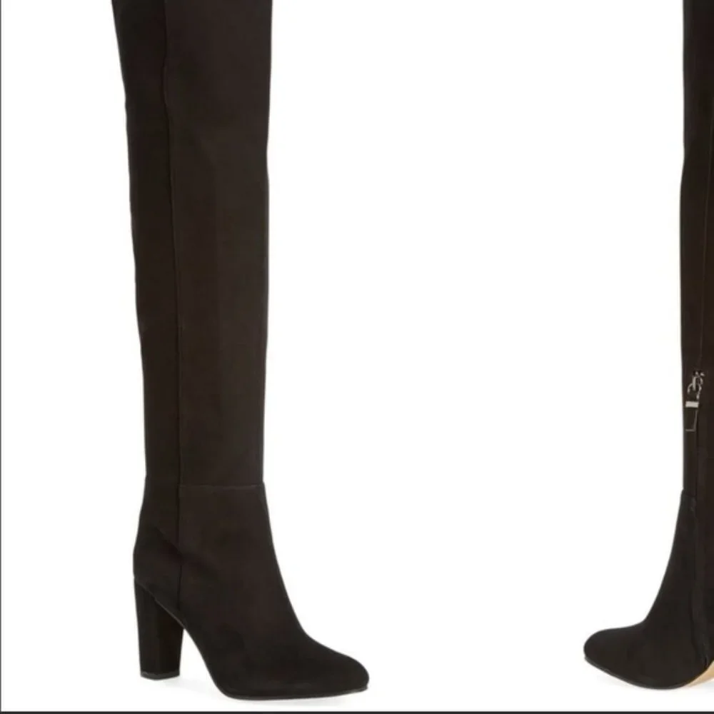 Halogen Black Over-the-Knee Suede Boots